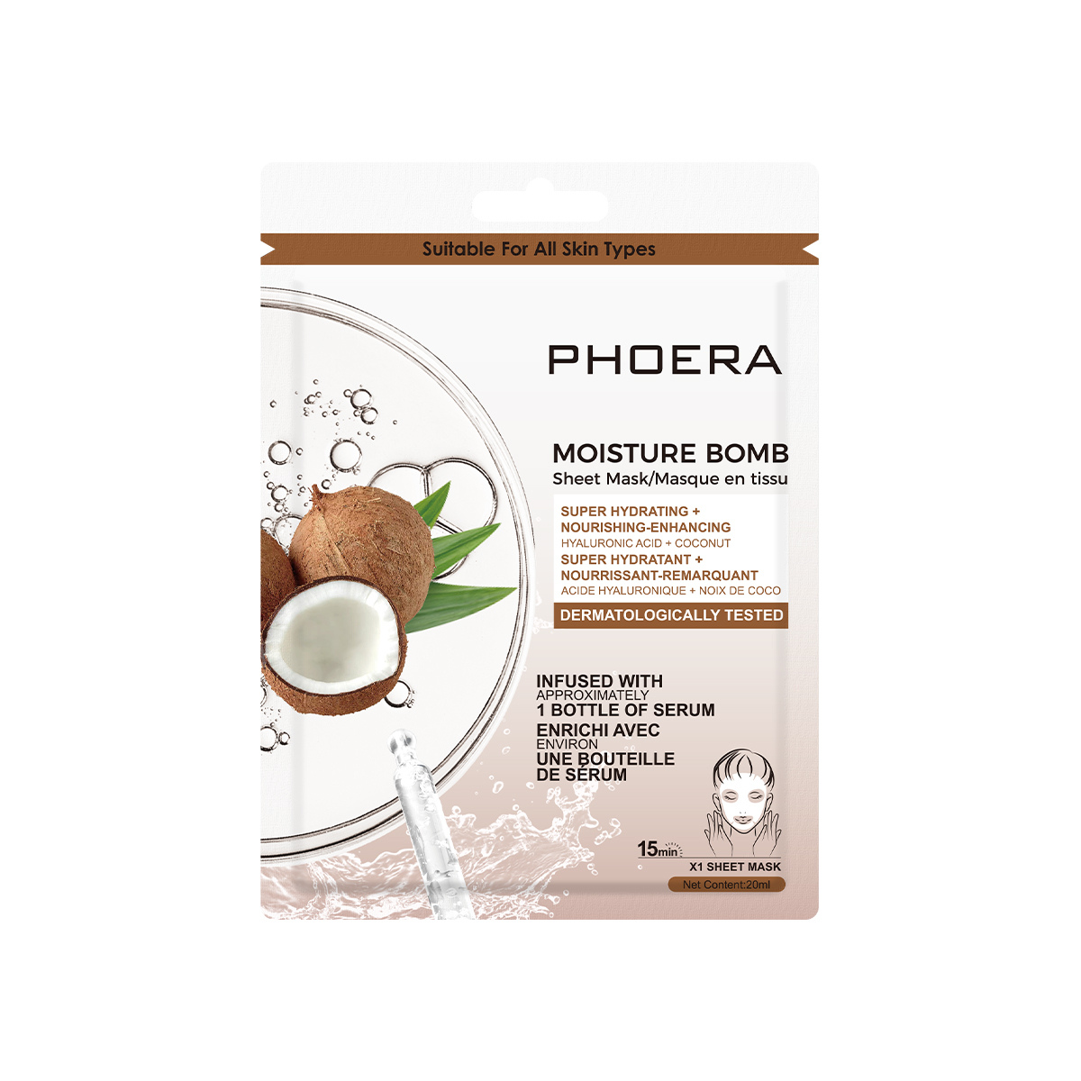 Masque facial en tissu Moisture Bomb