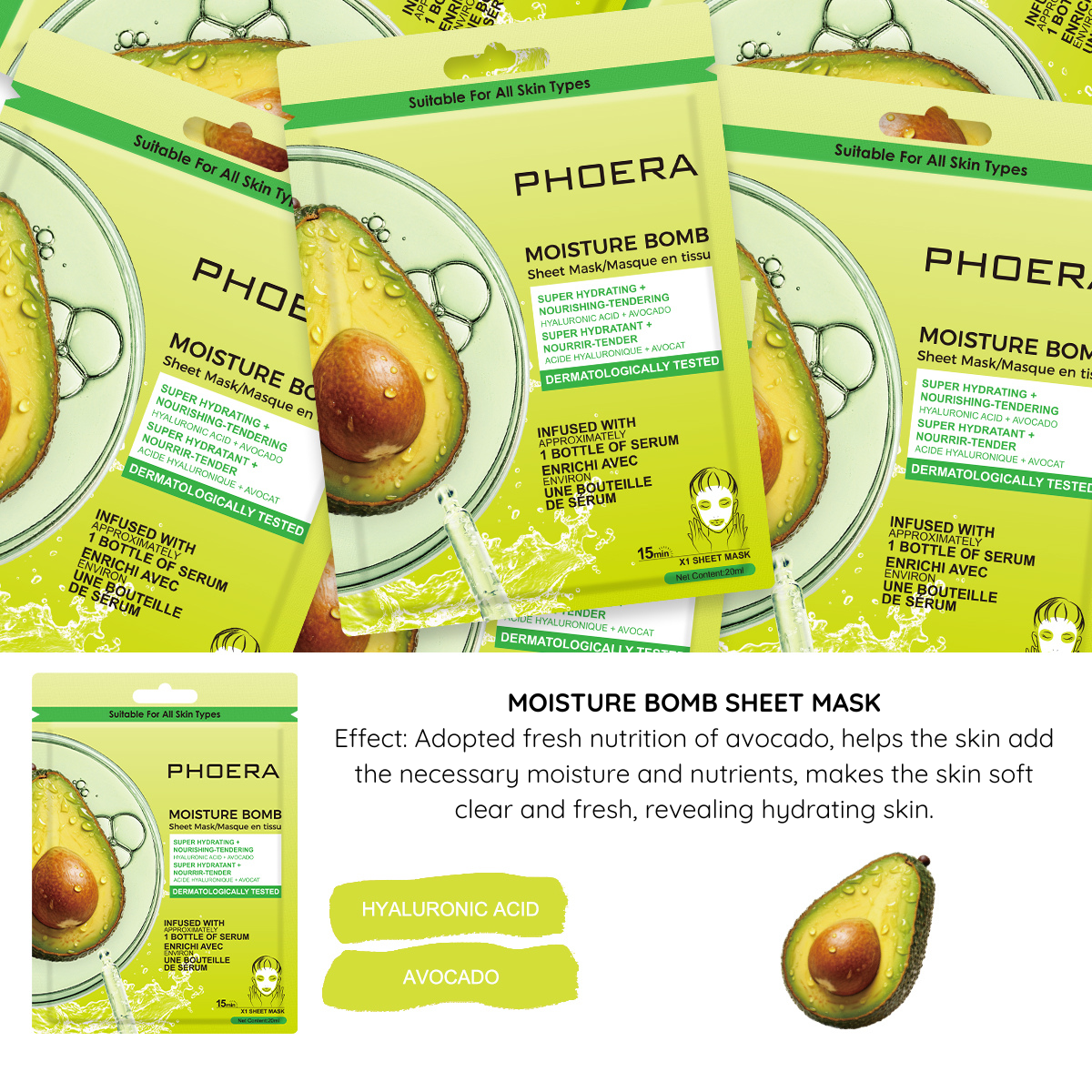 Masque facial en tissu Moisture Bomb