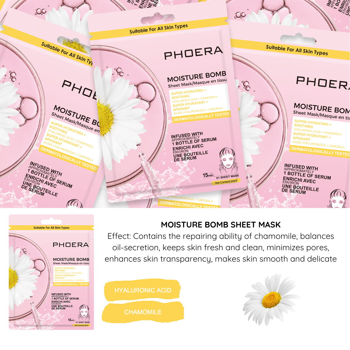 Masque facial en tissu Moisture Bomb