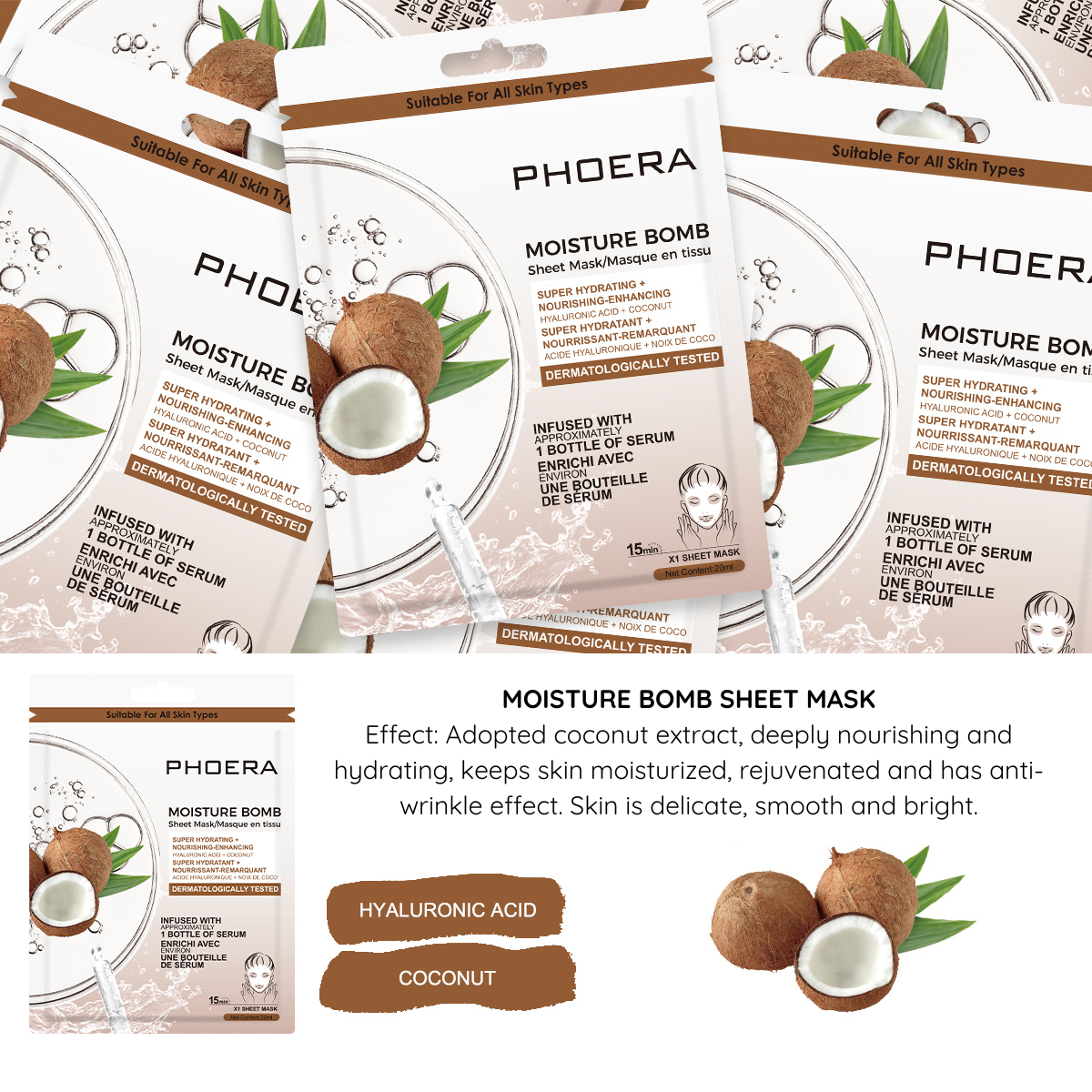 Masque facial en tissu Moisture Bomb