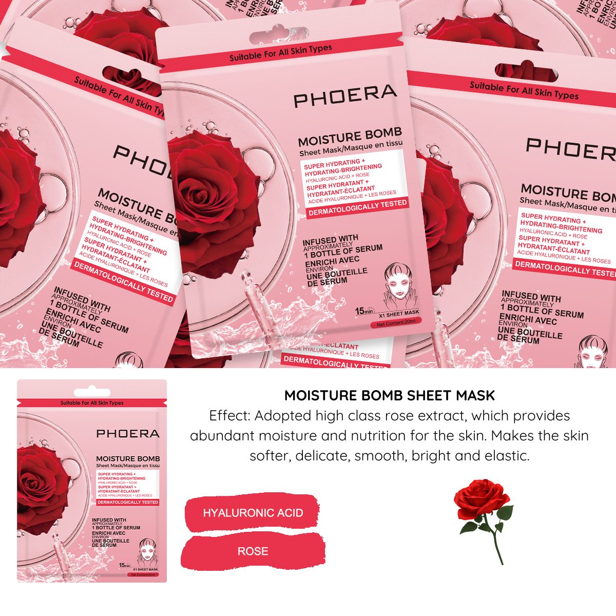 Masque facial en tissu Moisture Bomb