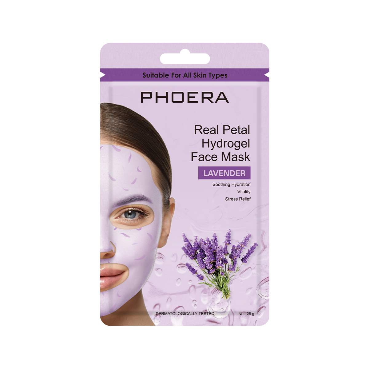 Masque facial hydrogel aux vrais pétales