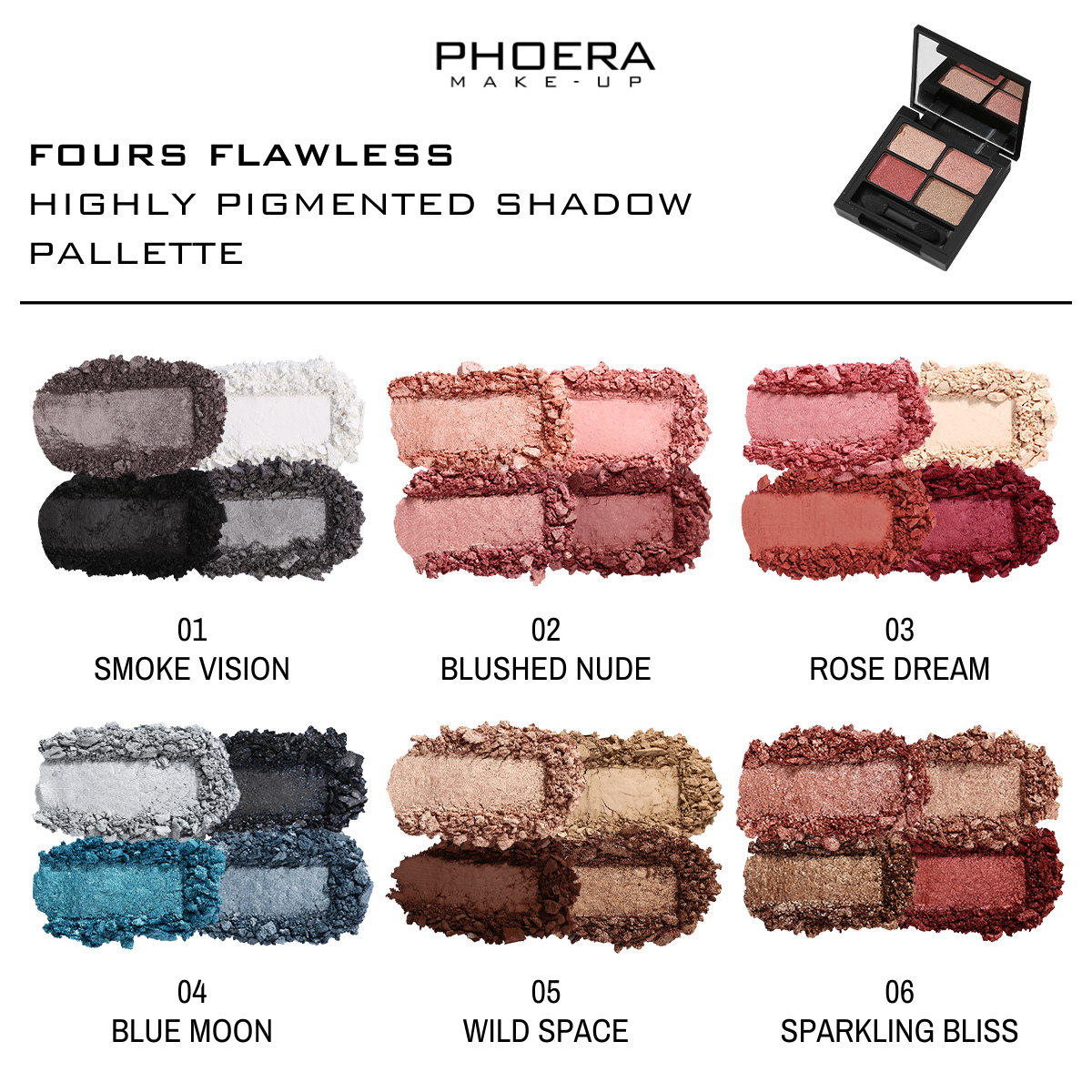 Mini Paleta de Sombras - Four Flawless
