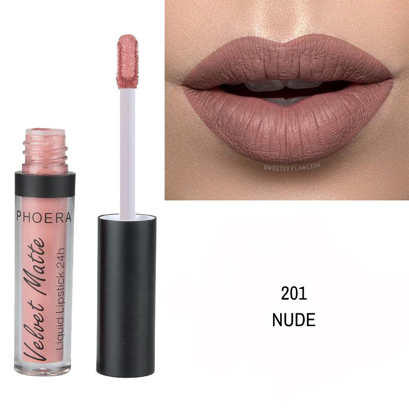Baton Líquido Velvet Matte 24h - Phoera Makeup Europe