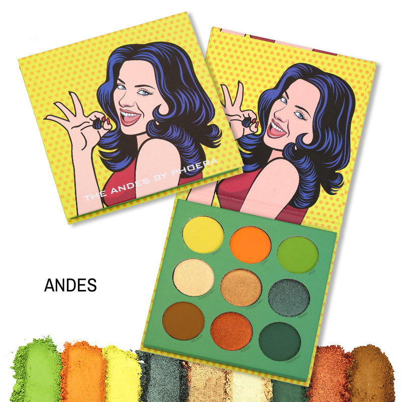 Paletas de 9 Sombras - Phoera Makeup Europe