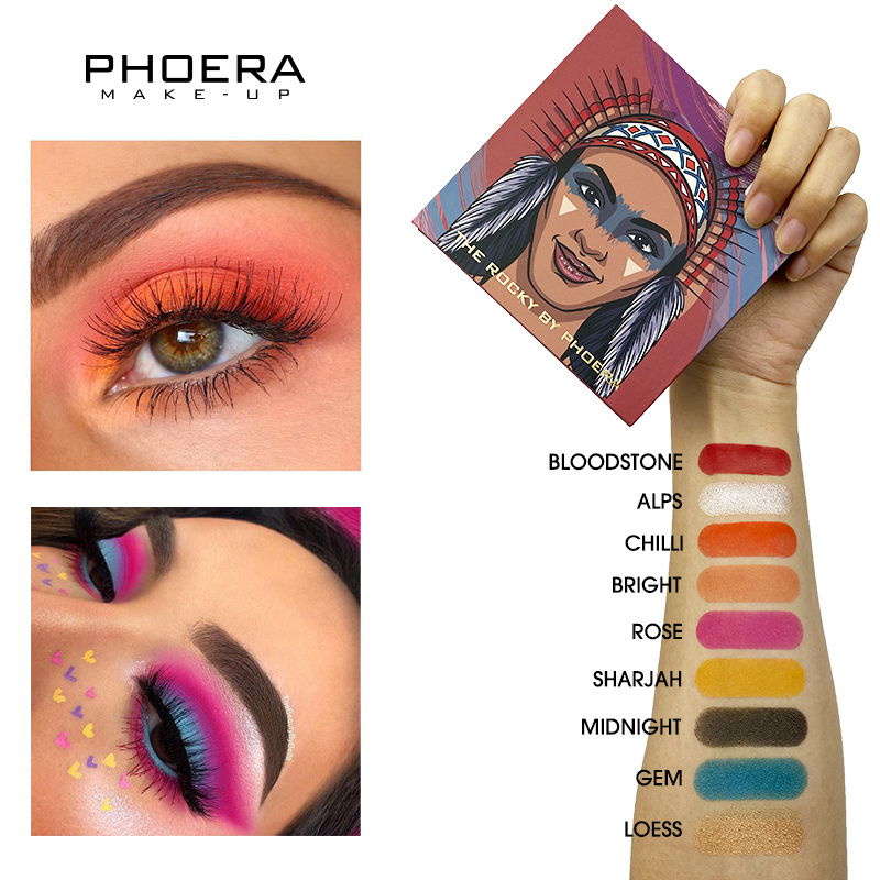 Paletas de 9 Sombras - Phoera Makeup Europe
