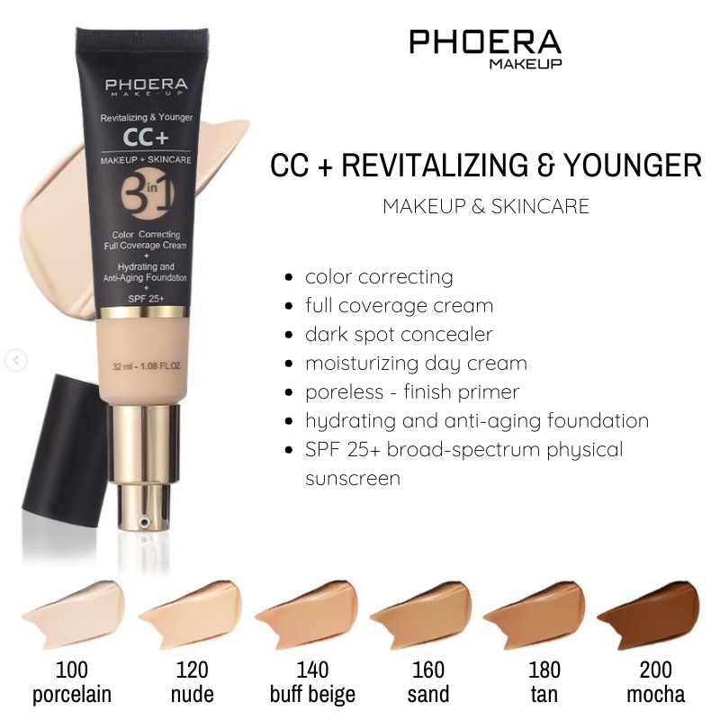 CC+ Cream - Revitalizing & Younger - Phoera Makeup Europe