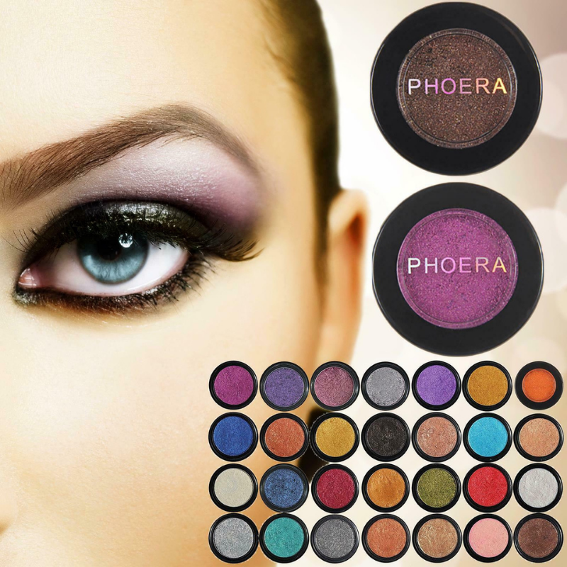 Sombras Individuais Shimmer - Phoera Makeup Europe