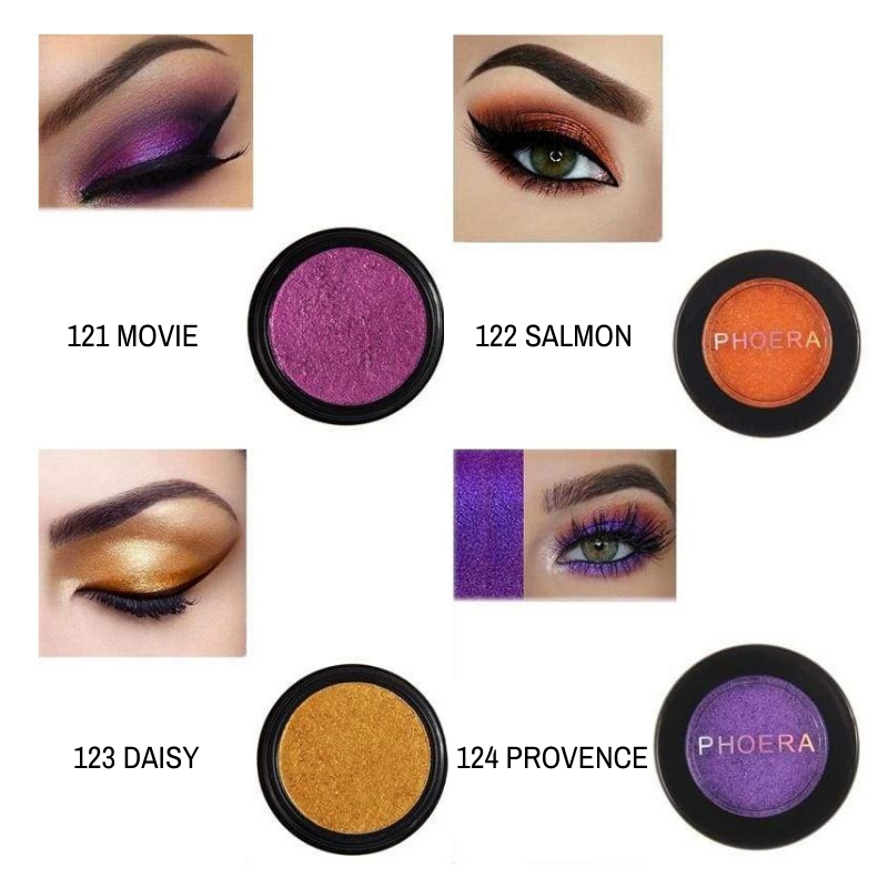 Sombras Individuais Shimmer - Phoera Makeup Europe