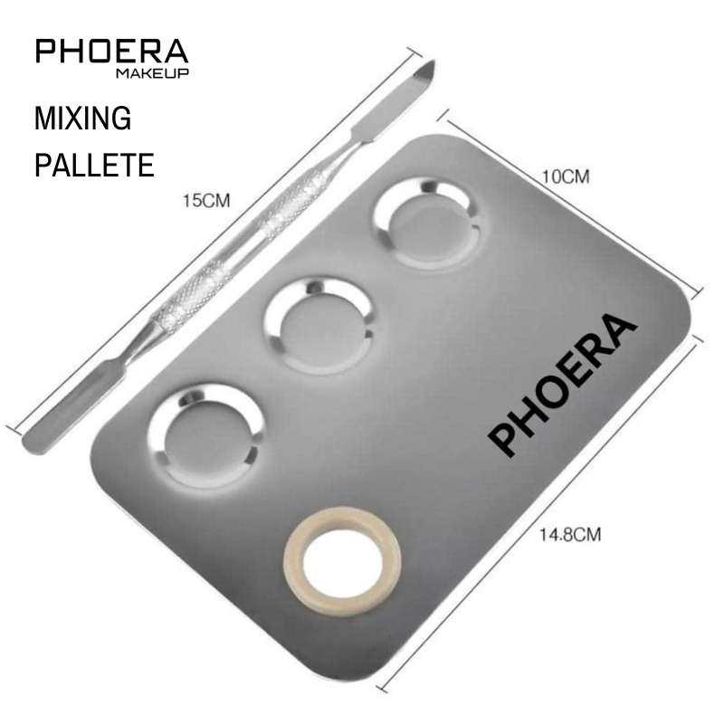 Paleta de mistura c/ espátula - Phoera Makeup Europe